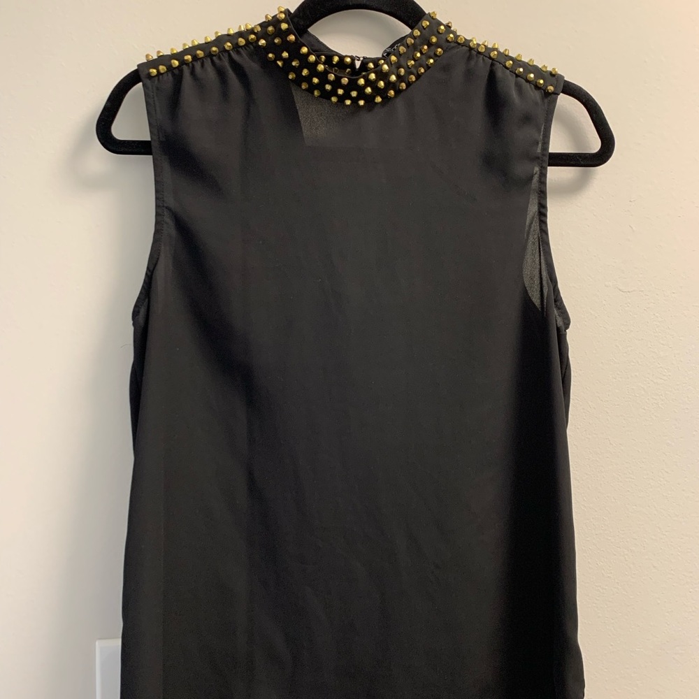 Mock neck beaded top